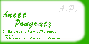 anett pongratz business card